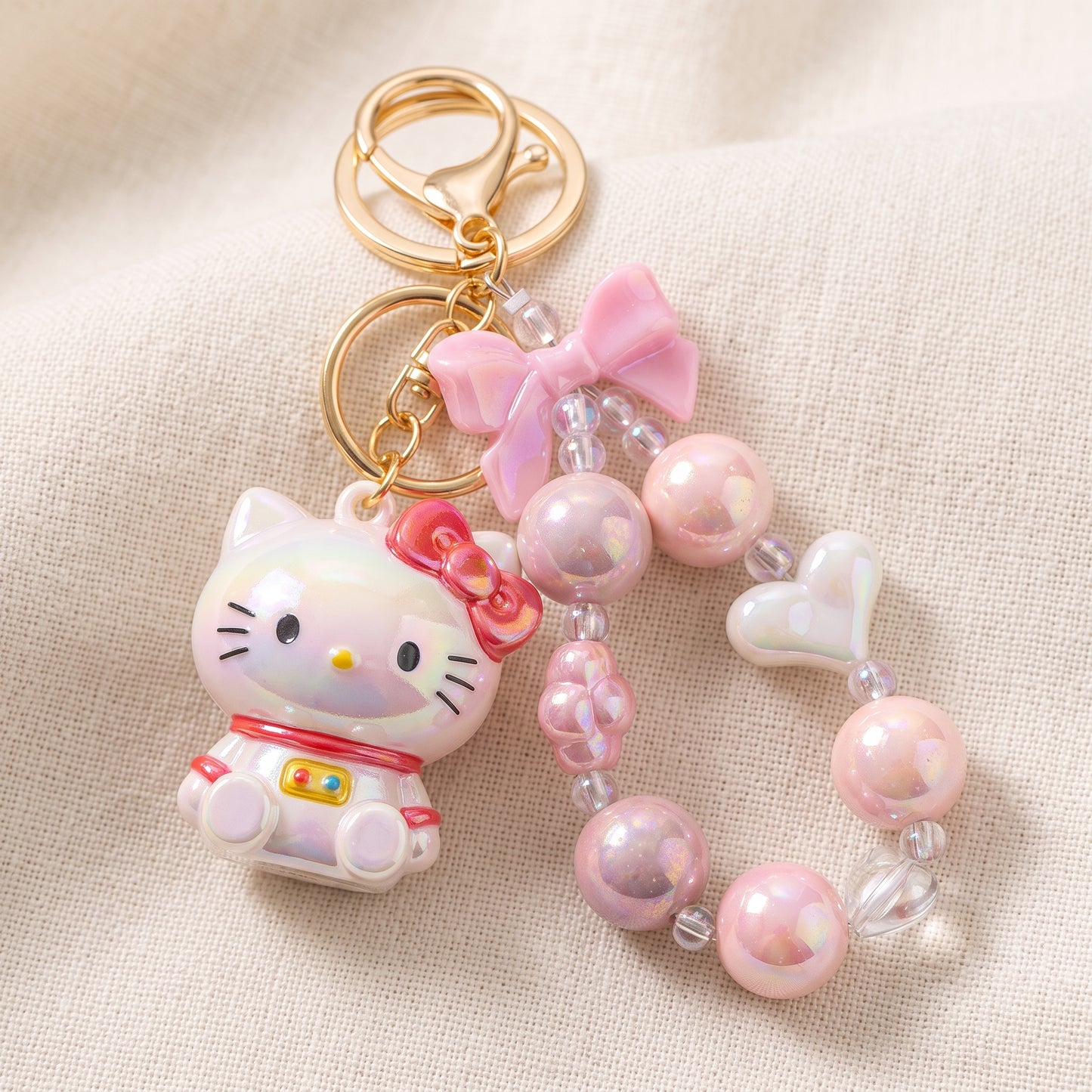 Hello Kitty Beaded Bag Charm