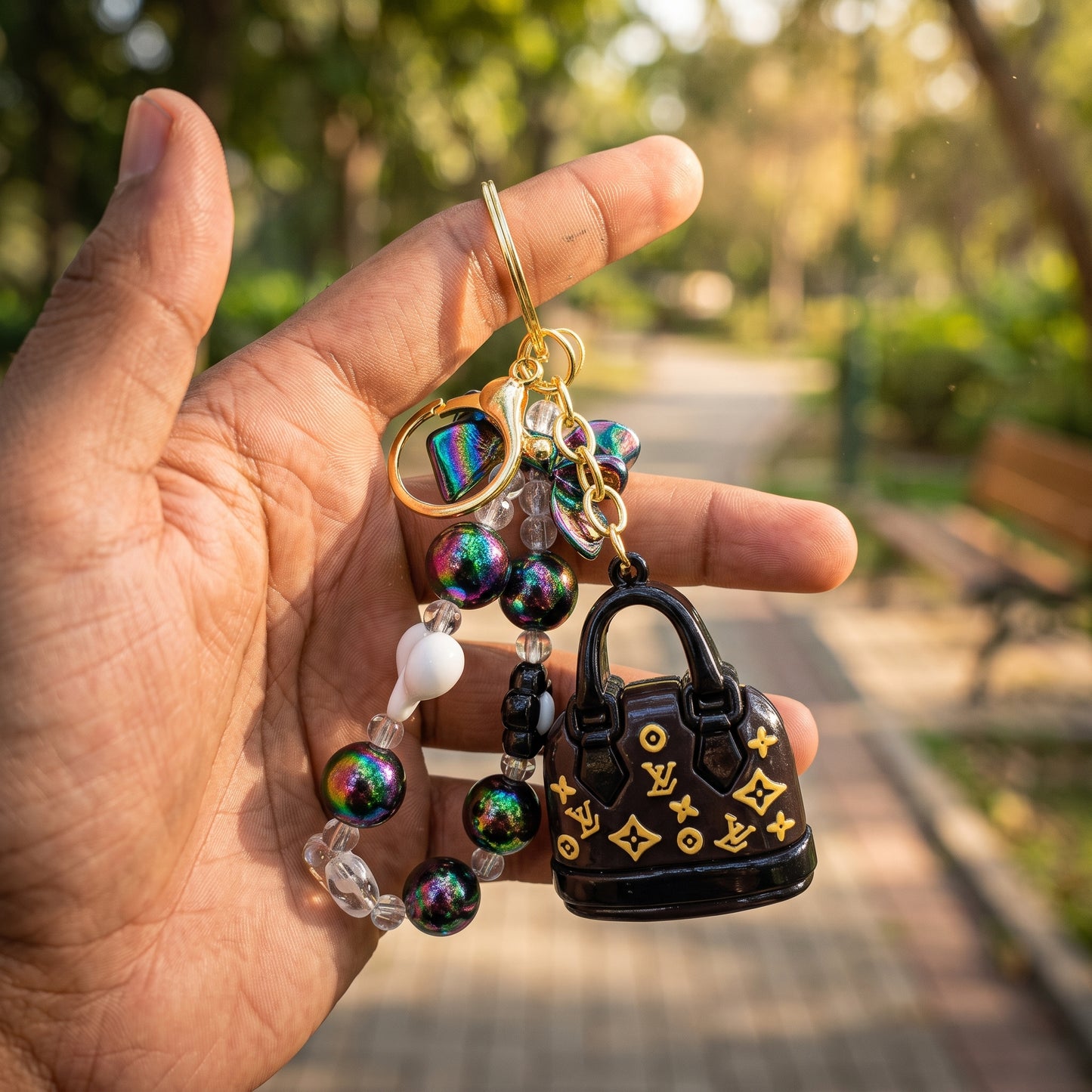 Midnight Luxe Mini Handbag Charm