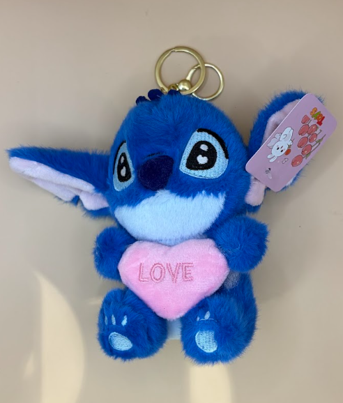 Stitch Love Plush Keychain