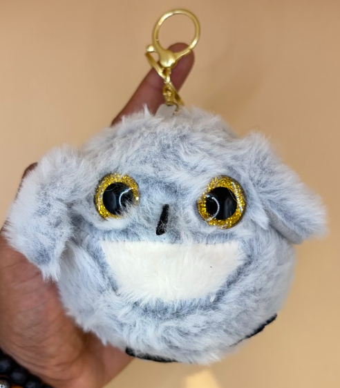 Fluffy Owl Plush Bag Charm
