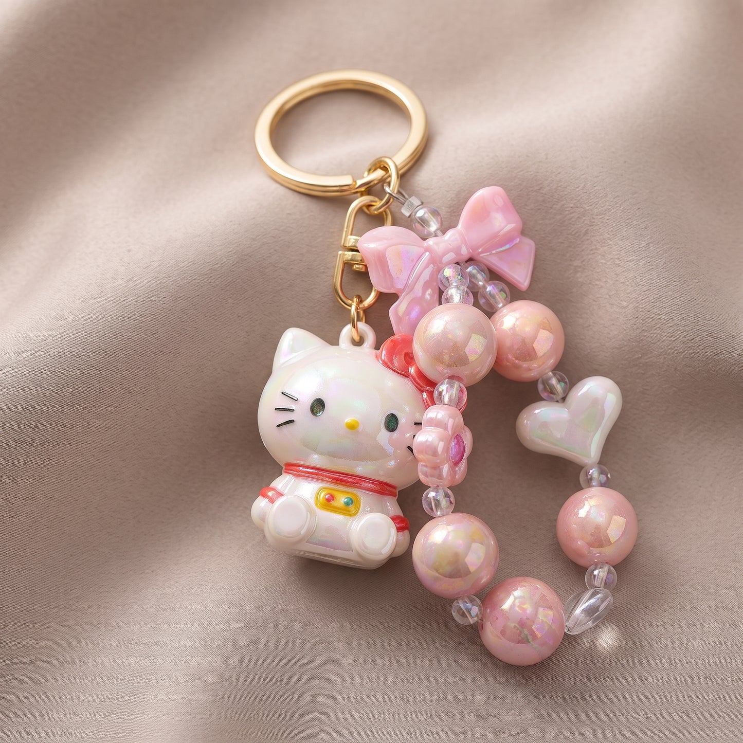 Hello Kitty Beaded Bag Charm
