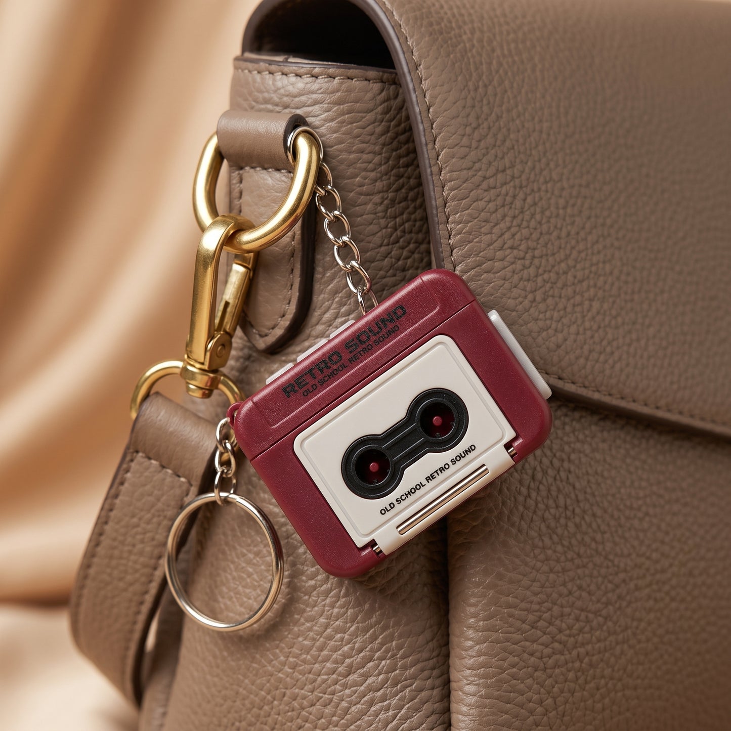 Retro Cassette Player Keychain