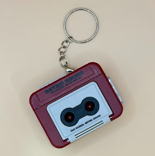 Retro Cassette Player Keychain