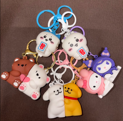 Cute Couple BFF Keychain Set