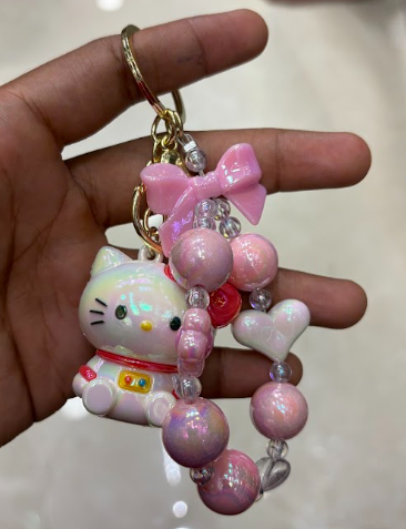Hello Kitty Beaded Bag Charm