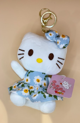 Hello Kitty Floral Dress Plush Keychain