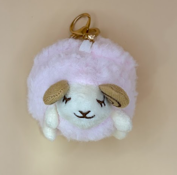 Fluffy Sheep Plush Keychain
