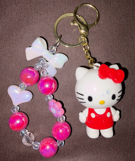 Hello Kitty Beaded Bag Charm