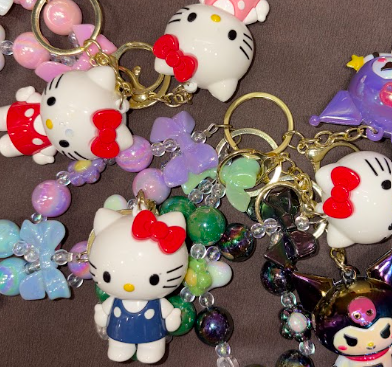 Hello Kitty Beaded Bag Charm